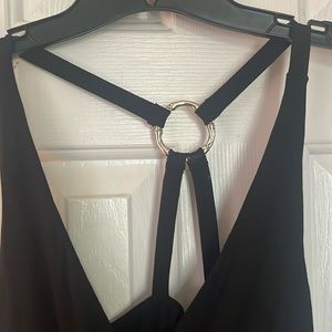 Black with embroidered accent